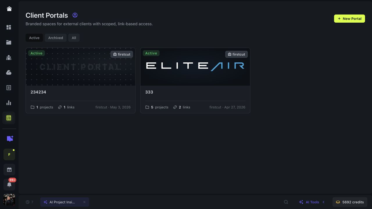 The real Stago Client Portals list.